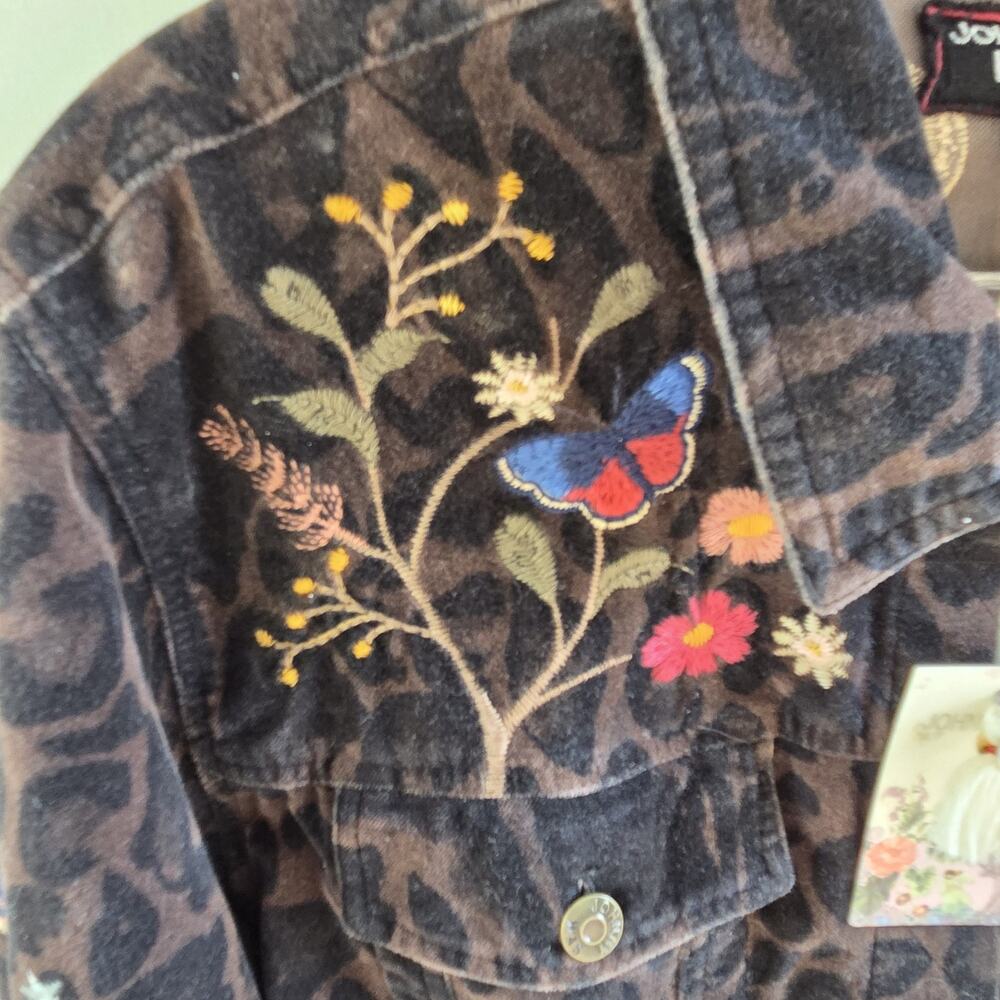 NWT Johnny Was Workshop Mandisa French Leopard Velvet Jacket XL Embroidered - Picture 13 of 15